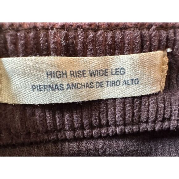 Universal Thread High Rise Wide Leg Purple Corderoy Pants Size 10 - Picture 3 of 4